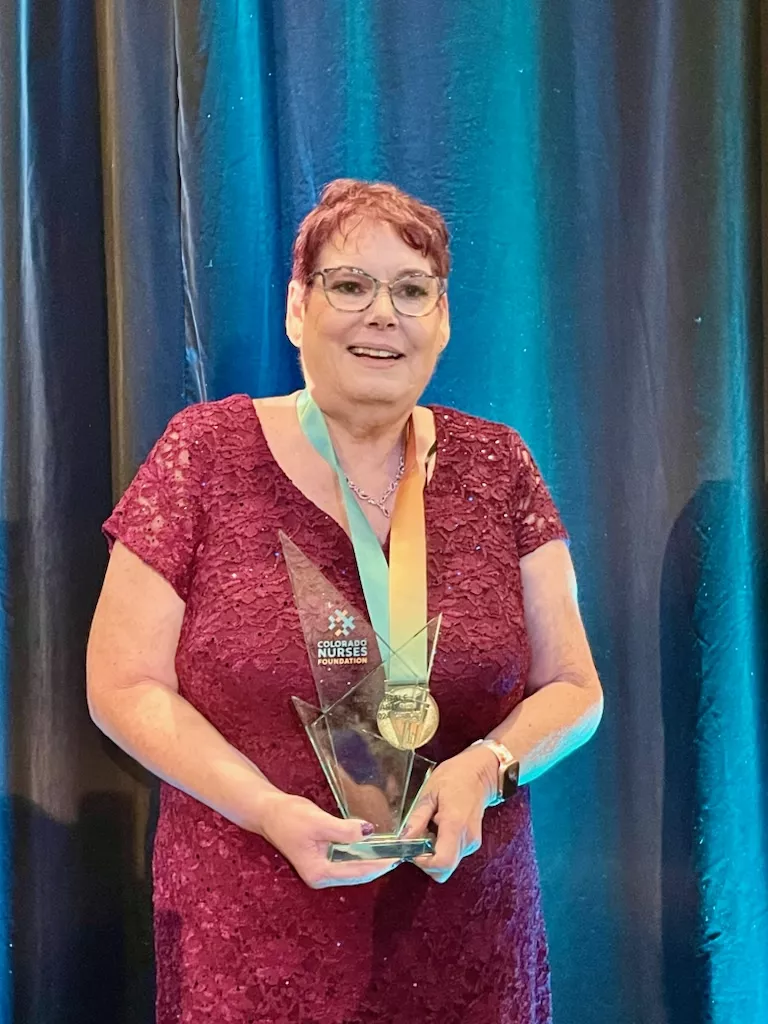 Nurse Karen Wilson receives a 2024 Nightingale Award