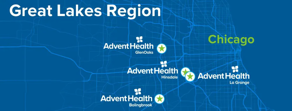 The national health care system will rebrand the hospitals AdventHealth Bolingbrook, AdventHealth GlenOaks, AdventHealth Hinsdale and AdventHealth La Grange. 