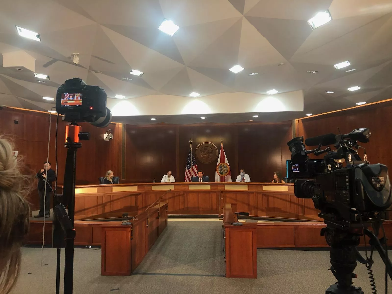 Governor Ron DeSantis holds a round table press conference