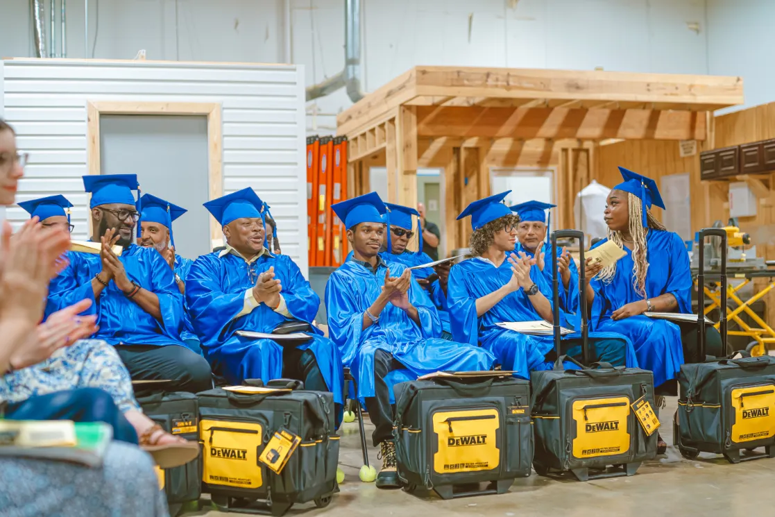 Graduates of the Home Builders Institute's BuildStrong Academy of Orlando.