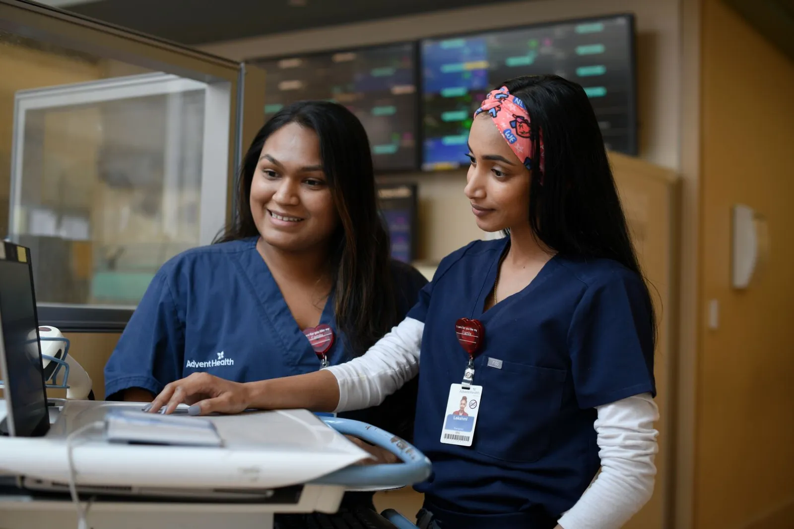 two female nurses working