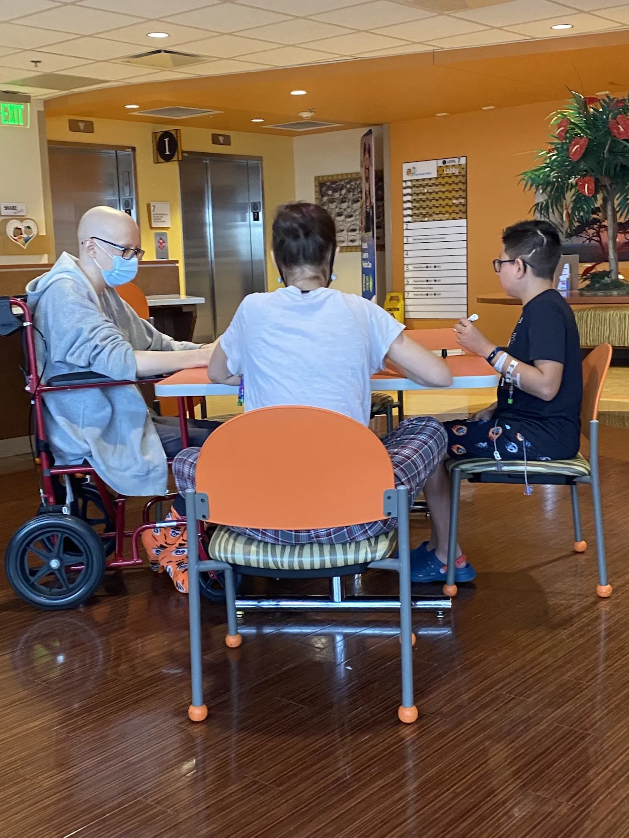 jules and evan playing bingo