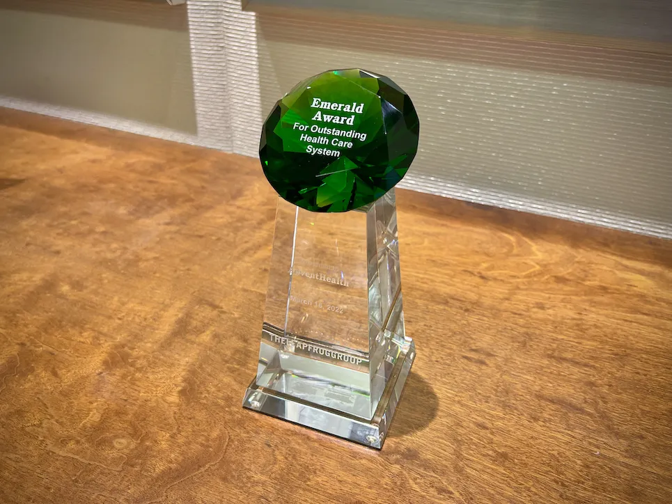 The Leapfrog Group’s Emerald Award recognizes AdventHealth’s consistent performance in Hospital Safety Grades and Top Hospital awards.