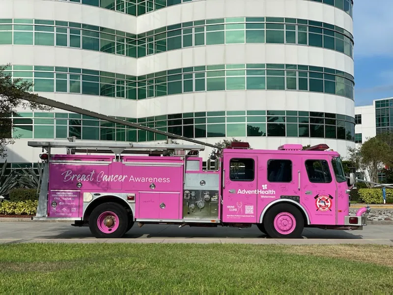 a pink firetruck