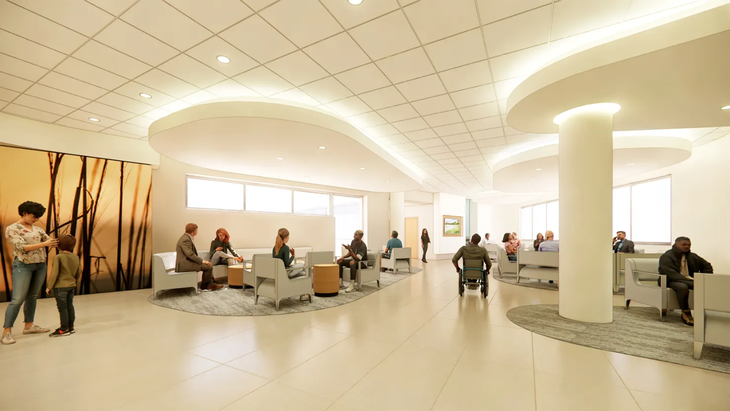 Rendering of AdventHealth Daytona Beach Expansion interior