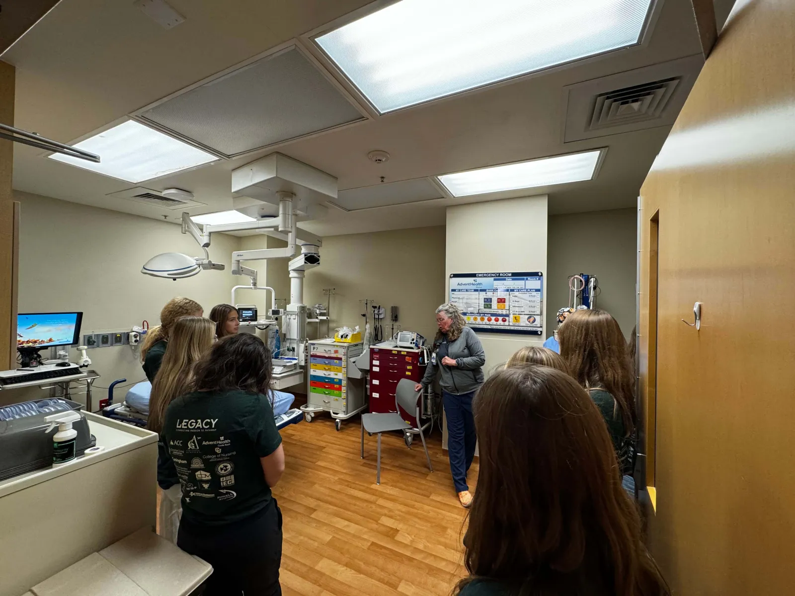 Students tour the ED at AdventHealth Parker