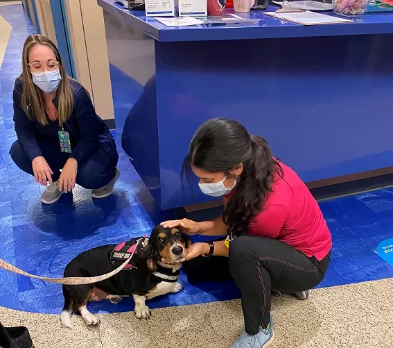 Woody at AdventHealth with team members