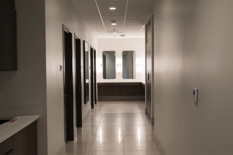 Sports Medicine and Rehab locker room