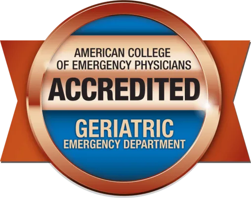 American College of Emergency Physicians Geriatric Emergency Department Bronze Accreditation badge.