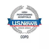 AdventHealth Orlando is recognized by U.S. News & World Report as a high performing hospital.