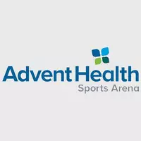 The logo of AdventHealth Sports Arena