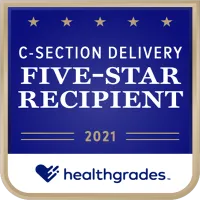 5-star badge in C-Section Delivery by Healthgrades